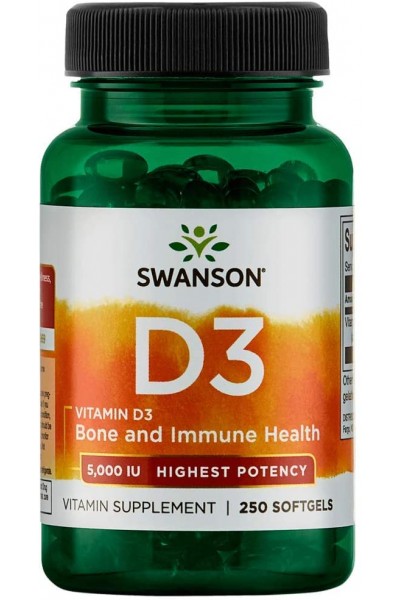 Vitamin D-3 5000 от Swanson (250 капс)