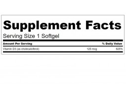 Swanson Vitamin D3 (Витамин Д3), 5000 мг, 250 капс-foto2