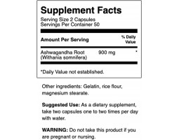 Swanson Ashwagandha (Ашваганда), 450 мг, 100 капс.-foto2
