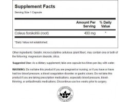 Swanson Coleus Forskohlii (Форсколин), 400 мг, 60 капс-foto2