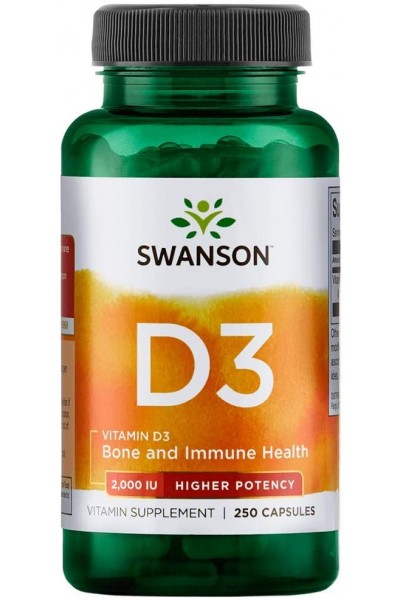 Swanson Vitamin D3 (Витамин Д3), 2000 мг, 250 капс