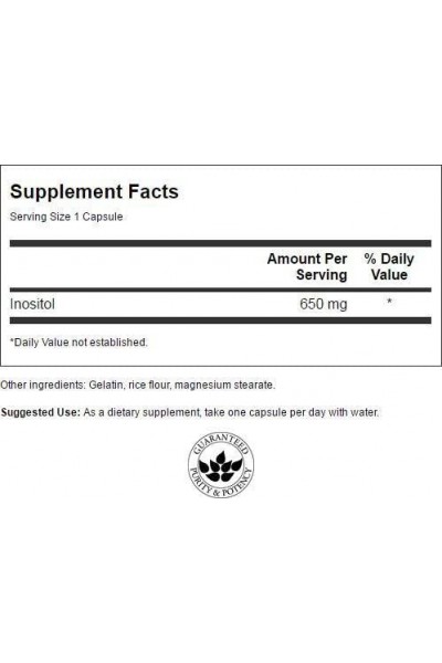Swanson Inositol (Инозитол), 650 мг, 100 капс