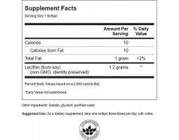 Swanson Soy Lecithin (Соевый лецитин), 1200 мг, 90 капс-foto2
