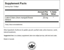 Swanson Lutein Esters (Лютеин), 20 мг, 60 капс-foto2