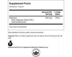 Swanson Selenium (Селен), 100 мг, 200 капс-foto2