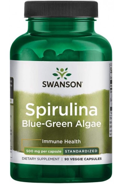 Swanson Spirulina (Спирулина), 500 мг, 90 вег капс