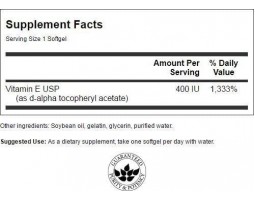 Swanson Vitamin E (Витамин Е), 400 мг, 100 капс-foto2