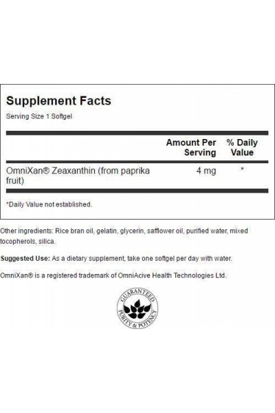 Swanson Zeaxanthin (Зеаксантин), 4 мг, 60 капс