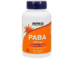 Now Foods PABA (Паба, витамин B10), 500 мг, 100 капсул