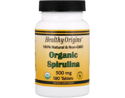 Healthy Origins Spirulina (Спирулина), 500 мг, 180 таб