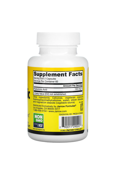 Jarrow Hyaluronic Acid (Гиалуроновая кислота), 120 мг, 120 капс