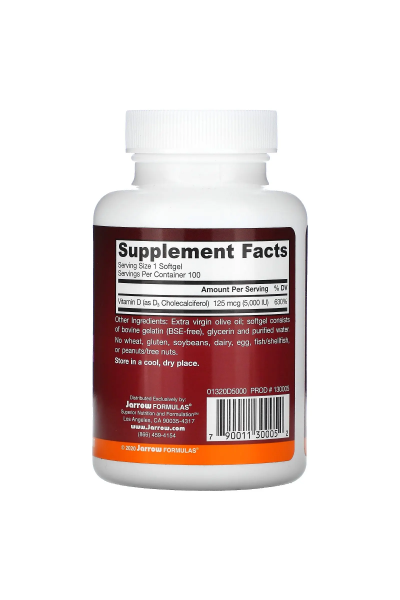 Jarrow Vitamin D3 5000 IU (Витамин Д3), 100 капс.