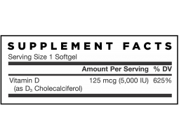 Jarrow Vitamin D3 5000 IU (Витамин Д3), 100 капс.-foto3