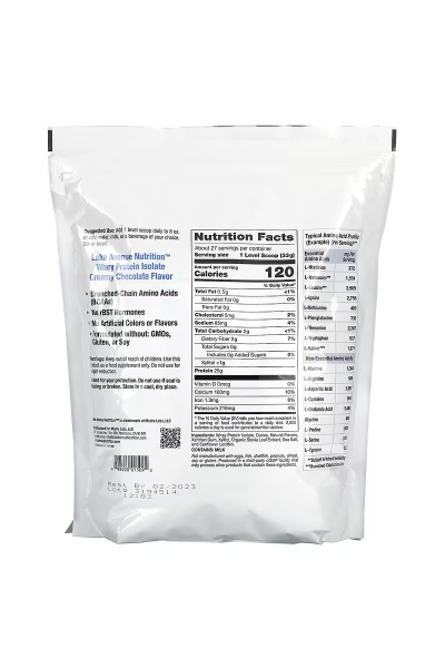 Lake Avenue Nutrition Whey Protein (Сывороточный протеин и пробиотик), шоколад, 907 гр