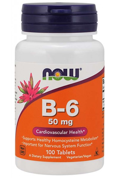 Витамин B-6 50 мг от NOW Foods ( 100 таб)