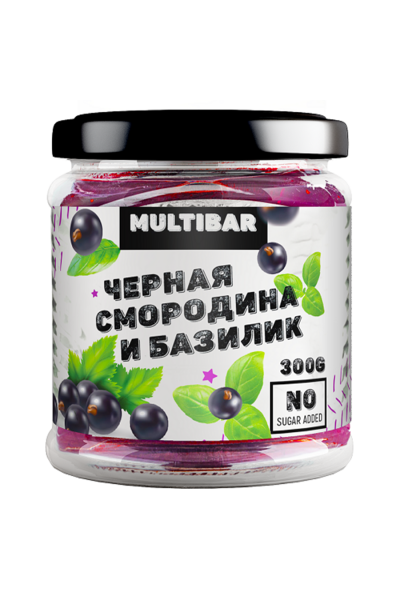 Варенье черная смородина и базилик без сахара от Multibar, 300 гр
