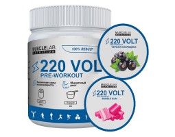 MuscleLab 220 VOLT (Предтренировочный комплекс), черная смородина, 250 гр.