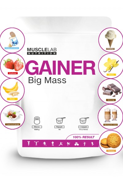 MuscleLab «Big Mass Gainer» 70/30 (Гейнер), 1000 гр.