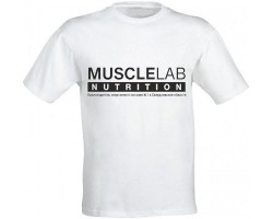 Фирменная футболка с логотипом от Musclelab (белая)