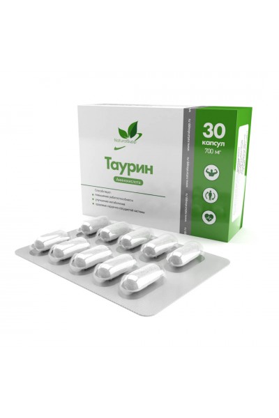Таурин NaturalSupp Taurine, 30 капс.