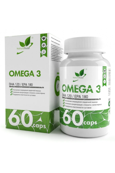 Омега - 3 30% NaturalSupp Omega - 3 30%, 60 капс. Омега - 3 30% NaturalSupp Omega - 3 30%, 60 капс.
