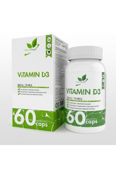 Витамин D-3 NaturalSupp Vitamin D-3, 600 iu, 60 капс