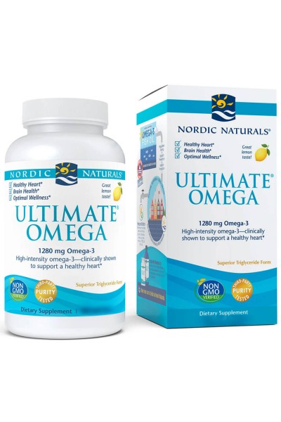 Nordic Naturals Omega-3 (Омега 3), лимон, 1280 мг, 60 капс Nordic Naturals Omega-3 (Омега 3), лимон, 1280 мг, 60 капс