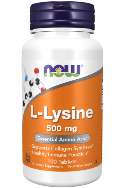 Лизин Now Foods L-Lysine, 500 мг, 100 табл.