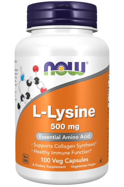 Лизин Now Foods L-Lysine, 500 мг, 100 капс.