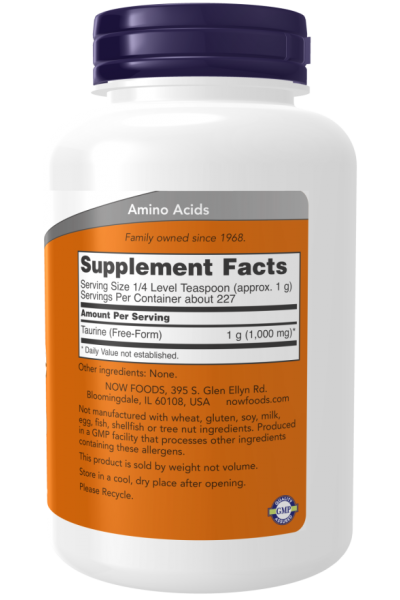 Таурин Now Foods Taurine Powder, 227 гр.