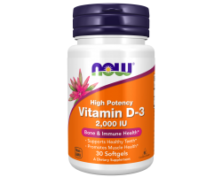 Витамин D-3 Now Foods Vitamin D-3 2000 IU,  30 капс.