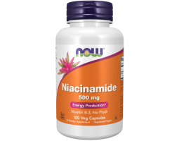 Ниацинамид (Витамин B-3) Now Foods Niacinamide 500 mg, 100 капс.