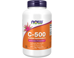 Витамин С-500, аскорбат кальция Now Foods Vitamin C-500 AScorbate, 250 капс.