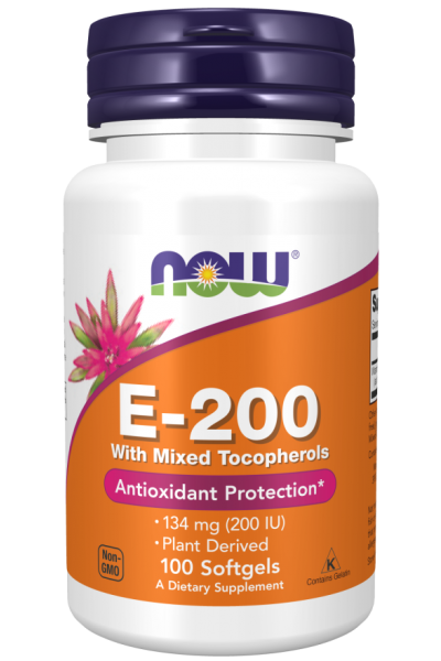 Витамин E-200 Now Foods (200 IU), 100 капс.