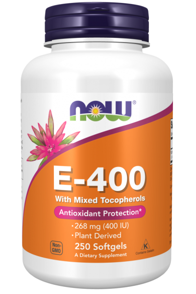 Витамин Е-400 Now Foods Vitamin E-400 D-alpha Tocopherol, 250 капс.
