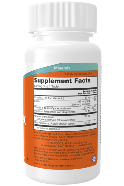 Железо Now Foods Iron Complex, 100 табл.