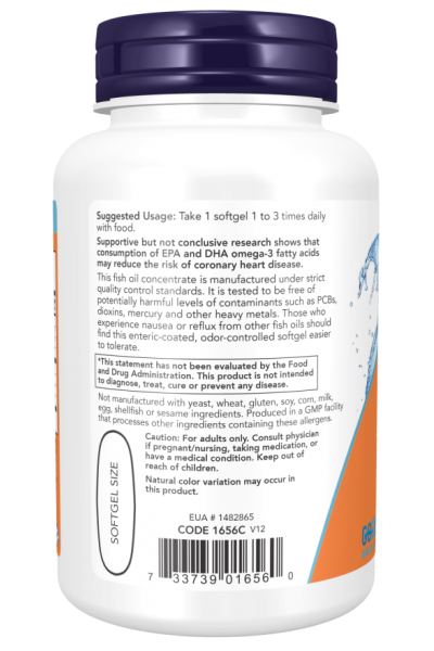 Омега-3 Now Foods Omega-3 180 EPA/120 DHA,180 капс. Омега-3 Now Foods Omega-3 180 EPA/120 DHA,180 капс.