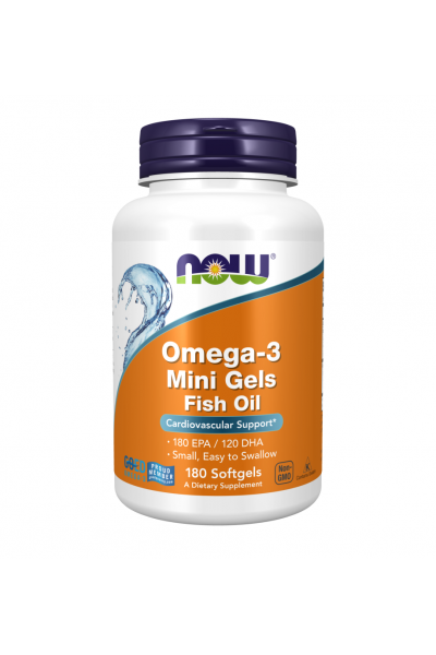 Омега-3 Now Foods Omega-3 Mini Gels 30%, 180 капс. Омега-3 Now Foods Omega-3 Mini Gels 30%, 180 капс.