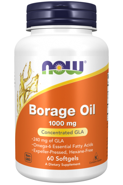 Масло Бурачника (концентрированная ГЛК) Now Foods Borage Oil, 60 капс.