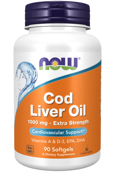 Масло печени трески Now Foods Cod Liver Oil, 90 капс.
