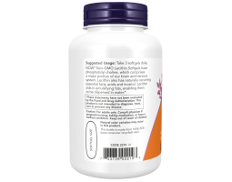 Лецитин Соевый Now Foods Lecithin, 1200 мг, 100 капс.-foto3