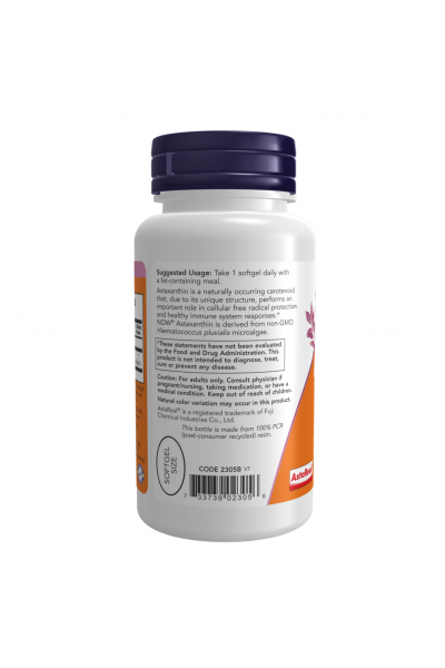 Астаксантин Now Foods Astaxanthin, 4 мг, 90 капс.