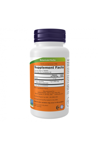 Спирулина Now Foods Org Spirulina, 200 табл.
