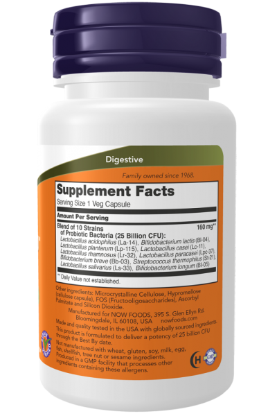 Пробиотик Now Foods Probiotic-10 Bifido Boost 25 Billion, 30 капс.