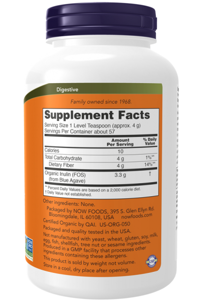 Пребиотик Инулин Now Foods Inulin Prebiotic Pure Powder, 227 гр