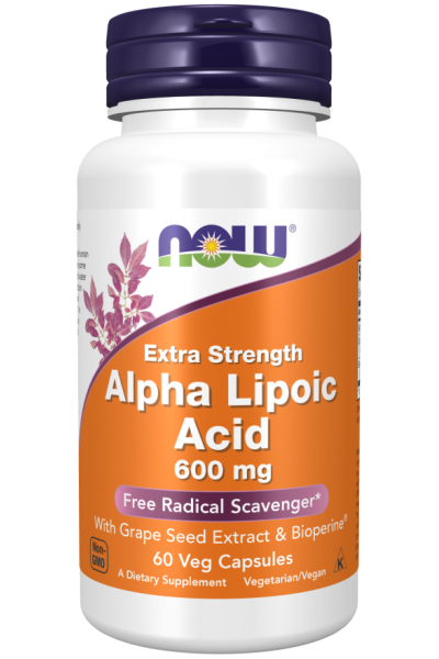 Альфа-липоевая кислота Now Foods Alpha Lipoic Acid, 600 мг, 60 капс. 