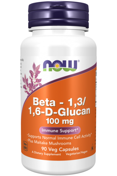  Бета Глюкан Now Foods Beta 1,3/1,6-D- Glucan, 90 капс.