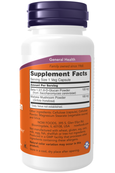  Бета Глюкан Now Foods Beta 1,3/1,6-D- Glucan, 90 капс.