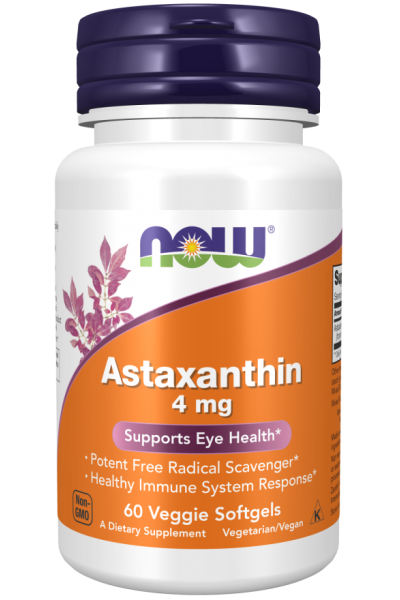 Астаксантин Now Foods Astaxanthin, 4 мг, 60 капс.