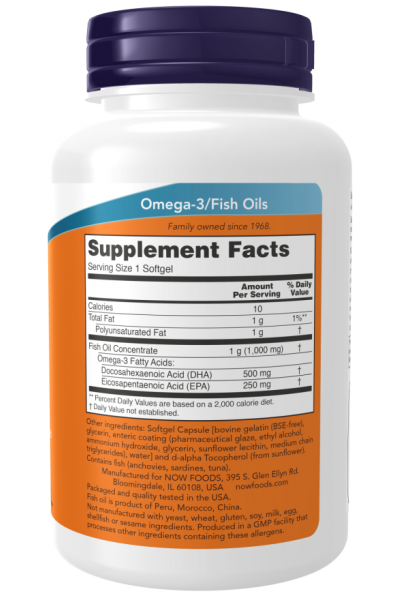 Омега-3 ДГК - 500 Now Foods Omega-3 DHA-500, 90 капс.
